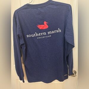 Southern Marsh Blue Long Sleeve Shirt unisex medium - D